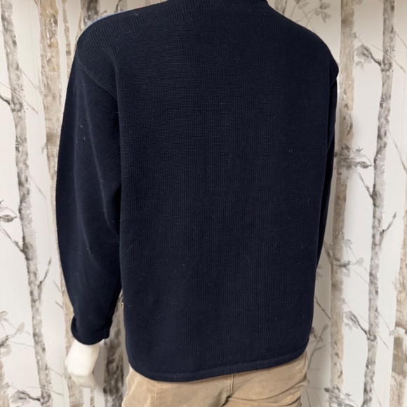 Vintage Rainbow Bridge Embroidered Calendar Cardigan Sweater Size Small - Picture 10 of 16